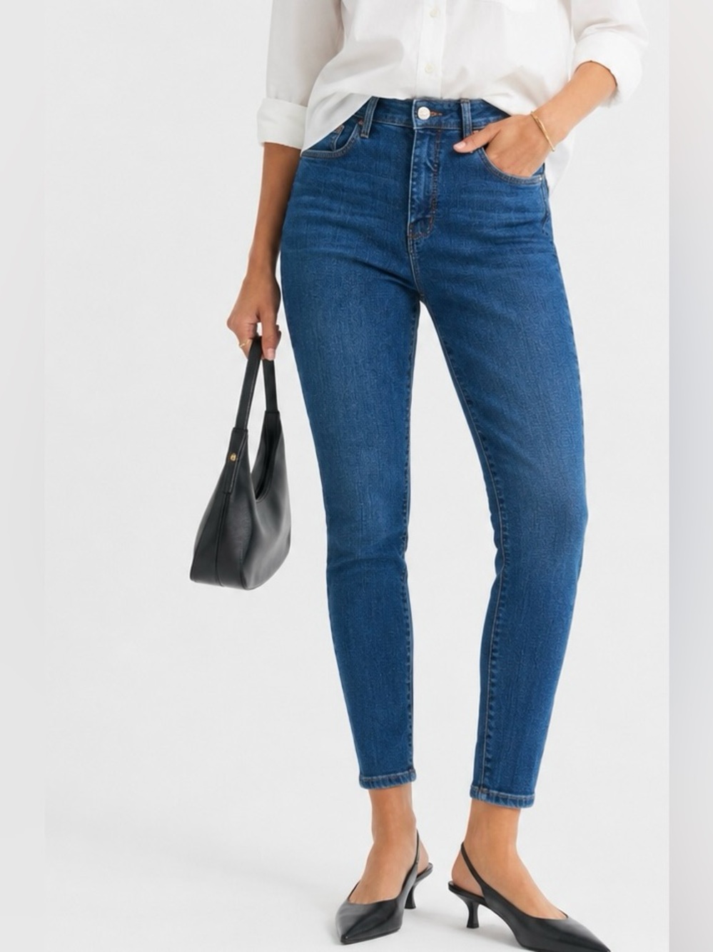 L’AGENCE Marguerite High Rise Cigarette Jeans Dark Wash Stretch Denim - Size 27